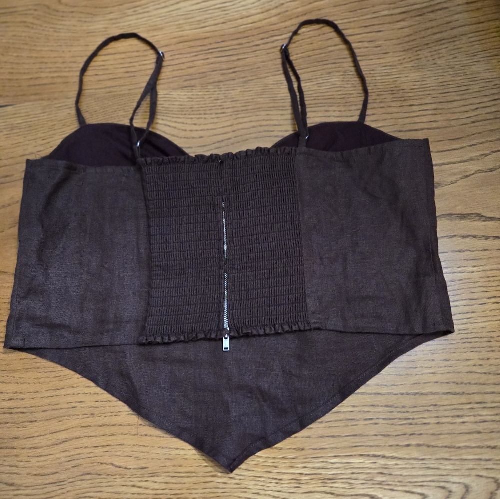 Reformation Dark Brown Camisole Top - Picture 2 of 5